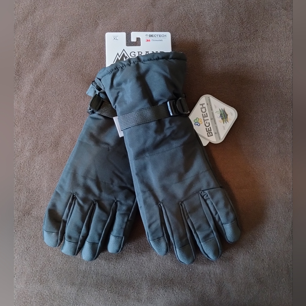 Men's Grand Sierra Thinsulate Winter Gloves, Waterproof Windproof - NWT